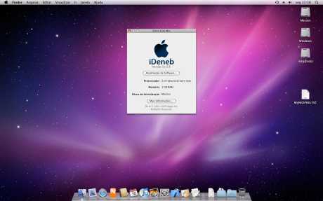 iDeneb MacOSX 10.5.8 instalado